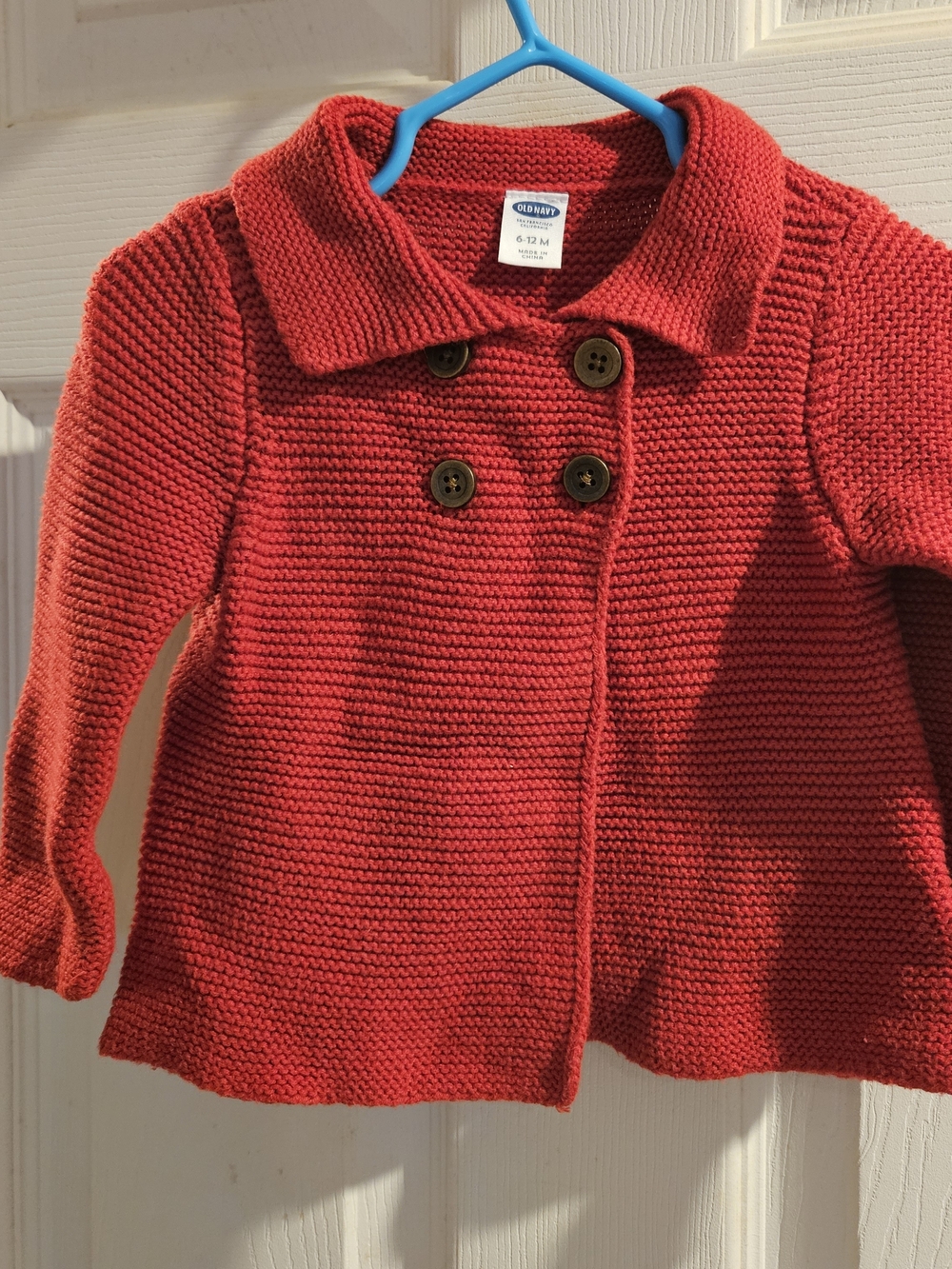 Old Navy baby Red Knit Cardigan 6-12M